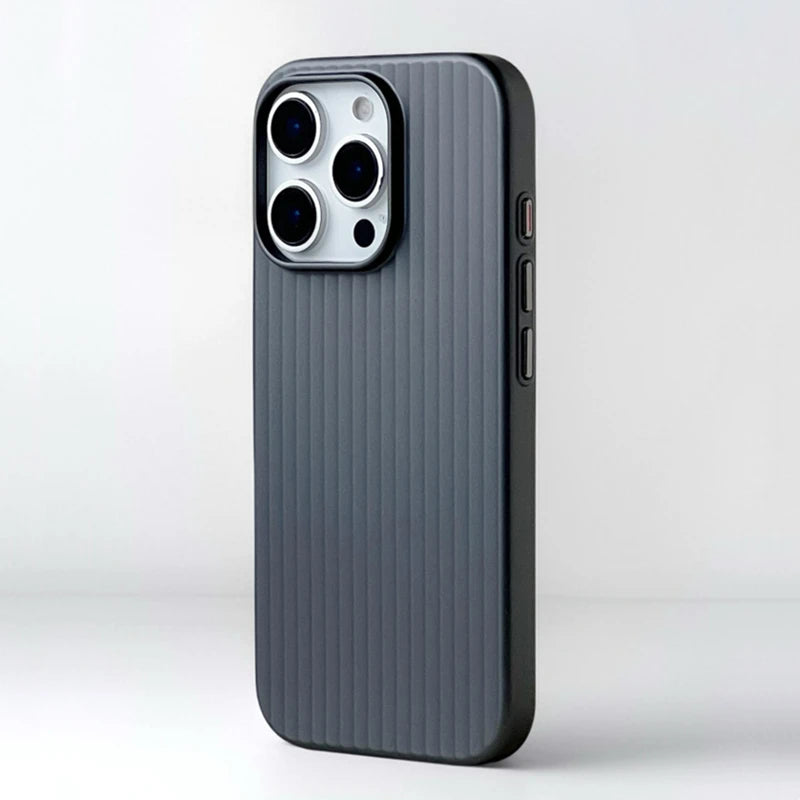 Electroplated 3D Stripes MagSafe Case – iPhone 17/16/15/14 Pro Max, Matte Hard PC Magnetic Cover. This page is ready